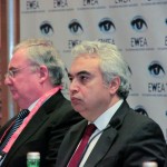Fatih Birol and Pat Rabbitte at the EWEA 2013 press conference