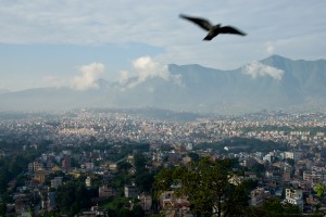 A morning in Kathmandu, Nepal.