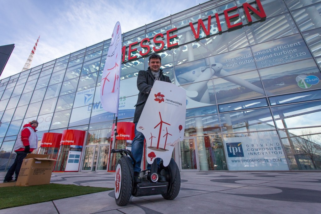 Segway fun at with the EDP outdoor stand.